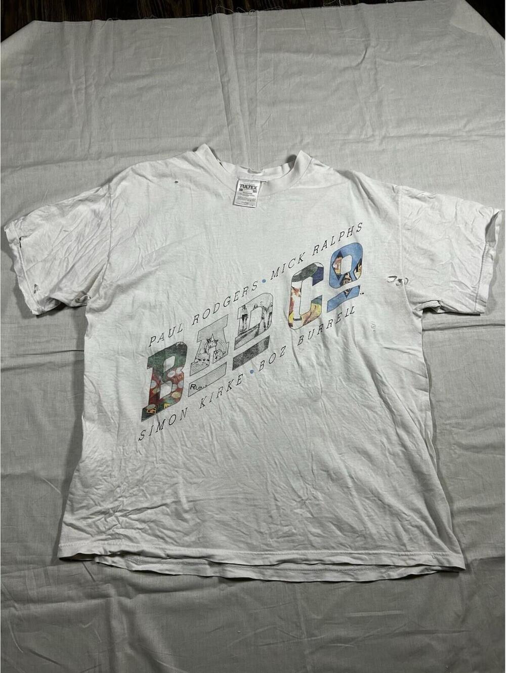 Vtg Unisex XL T-SHIRT Bad Company 1999 US Tour Band Rock Paul Rodgers Thrashed